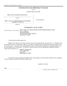 AO 440 (Rev[removed]Summons in a Civil Action  UNITED STATES DISTRICT COURT for the  NorthernDistrict