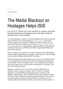 Jamie Dettmer  WORLD NEWS[removed]The Media Blackout on