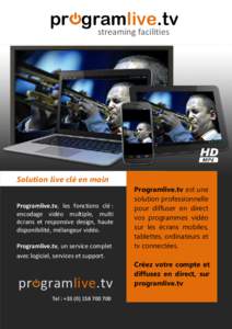 pr gramlive.tv streaming facilities –  Solution live clé en main