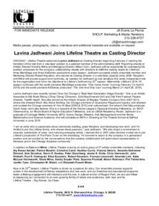 Entertainment / Lifeline Theatre / Lifeline / Artistic director