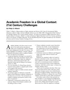 University governance / Higher education / Academic freedom / Tenure / American Association of University Professors / University / Professor / Academic Bill of Rights / Center for international higher education / Education / Knowledge / Academia