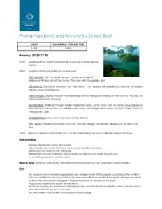 Phang Nga Bond and Beyond by Speed Boat ADULT CHILDRENYEARS OLD)  3,300