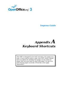 Impress Guide  A Appendix Keyboard Shortcuts