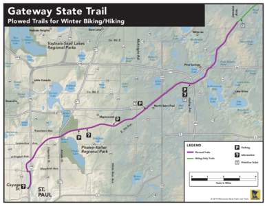 Gateway State Trail Plowed Trails for Winter Biking/Hiking ( !  12