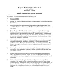 Droughts / Occupational safety and health / Climate / National Integrated Drought Information System / Drought / National Drought Policy Commission / North American drought / Emergency management / Federal Emergency Management Agency / Atmospheric sciences / Meteorology / Physical geography