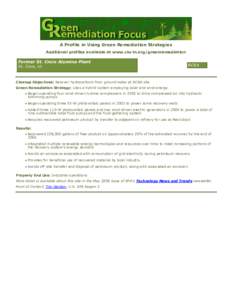 A Profile in Using Green Remediation Strategies Additional profiles available at www.clu-in.org/greenremediation Former St. Croix Alumina Plant St. Croix, VI