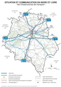 SITUATION ET COMMUNICATION EN INDRE ET LOIRE - les infrastructures de transport SARTHE 72 A28