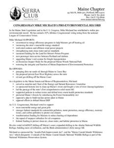 Maine Chapter 44 Oak St, Suite 301, Portland, ME[removed]Phone: ([removed]Fax: ([removed]www.maine.sierraclub.org