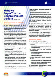 Government of Western Australia  Department of Regional Development and Lands Morawa SuperTown –