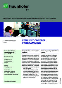 Efficient Control Programming, Fraunhofer IFF Magdeburg Project Information