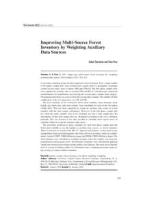 Silva Fennica[removed]research articles  Improving Multi-Source Forest Inventory by Weighting Auxiliary Data Sources Sakari Tuominen and Simo Poso