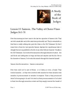 Microsoft Word - Lesson 13  Judges_Samson_The Valley of Choice Vines.doc