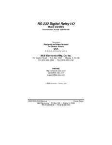 232DRIO - Manual - RS-232 Digital Relay I/O