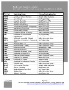 TechnicalSessionLocator2- Dallas