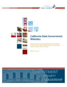 JuneCalifornia State Government Websites Departments Must Improve Website Accessibility So That Persons With Disabilities Have Comparable