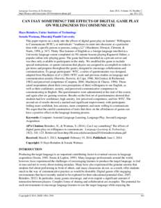 Language Learning & Technology http://llt.msu.edu/issues/june 2014/reinderswattana.pdf June 2014, Volume 18, Number 2 pp. 101–123