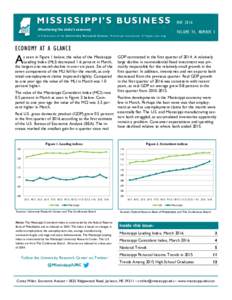 M I S S I S S I P P I ’ S BU S I N E S S Monitoring the state’s economy MAY 2016 VOLUME 74, NUMBER 5