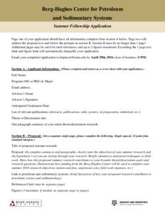 Microsoft Word - Summer Fellowship Application