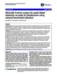 Foot and ankle surgery / Podiatry / Invasiveness of surgical procedures / Implants / Knee replacement / Medicine / Surgery / Orthopedic surgery