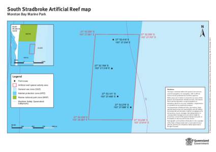 Moreton Bay Marine Park South Stradbroke Artificial Reef map