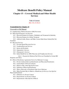 Medicare Benefit Policy Manual