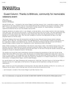 Printable[removed]:50 PM Guest Column: Thanks to Biltmore, community for memorable veterans event