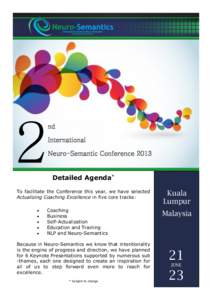 2  nd International Neuro-Semantic Conference 2013