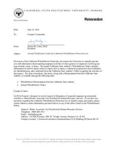 Microsoft Word - President Whistleblower Memo