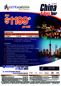 China 8 Days Tour Code: AVE7D From