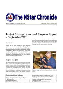 The NStar Chronicle Project North Star Association of Canada Volume 8| Issue 3| October[removed]Project Manager’s Annual Progress Report