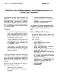 WHO – FIC INFORMATION SHEET