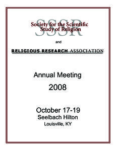 SSSR  Society for the Scientiﬁc Study of Religion and