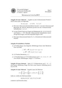 Universit¨at Stuttgart Fachbereich Mathematik E. Teufel / J. Spreer Blatt 7 WS