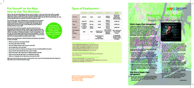 Put Yourself on the Map: How to Use This Brochure Types of Employment HOURS/WEEK