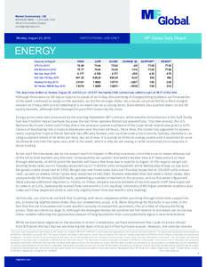 Market Commentary | US Edward Meir + Senior Commodity Analyst   Monday, August 23, 2010