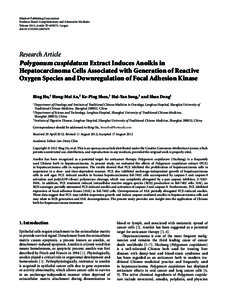 Hindawi Publishing Corporation Evidence-Based Complementary and Alternative Medicine Volume 2012, Article ID[removed], 9 pages doi:[removed][removed]Research Article
