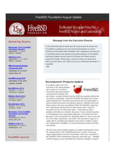 FreeBSD Foundation August 2015 Update