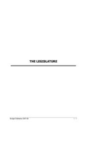 THE LEGISLATURE  Budget Estimates[removed]