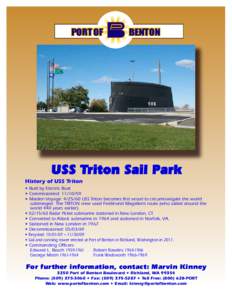 PORT OF  BENTON USS Triton Sail Park History of USS Triton