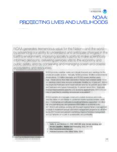 introduction  NOAA: Protecting Lives and Livelihoods  NOAA generates tremendous value for the Nation—and the world—