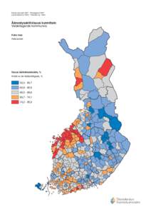 EduskuntavaalitRiksdagsval 2007 Laskentatilanne 100% - Rösträkning 100% Äänestysaktiivisuus kunnittain Valdeltagande kommunvis Koko maa