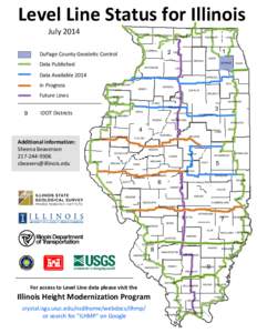 Level Line Status for Illinois July 2014 JO DAVIESS  DuPage County Geodetic Control