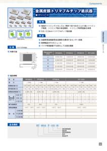 Components  金属皮膜トリマブルチップ抵抗器 ■ RTシリーズ  特徴