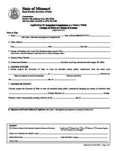 State of Missouri  This form is designed to be filled out online for your convenience. Please read the instructions carefully. Complete the necessary information, print, sign and mail.