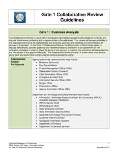 A.4 Gate 1 Collaborative Review  Guidelines