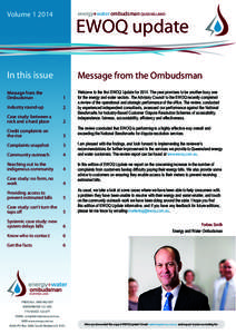 Volume[removed]energy+water ombudsman queensland EWOQ update