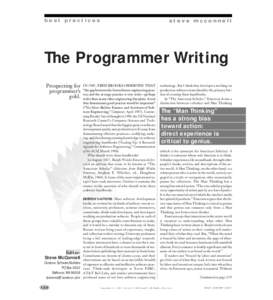 American literature / James Fenimore Cooper / Science / Software engineer / Software development process / Ralph Waldo Emerson / Software / Literature / Lecturers / Software engineering / Mark Twain