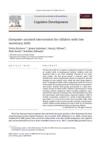 Behavior / Neurological disorders / Neuroscience / Attention-deficit hyperactivity disorder / Cognitive science / Mathematics / Acalculia / Working memory / G factor / Mind / Educational psychology / Education