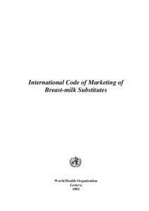 International Code of Marketing of Breast-milk Substitutes