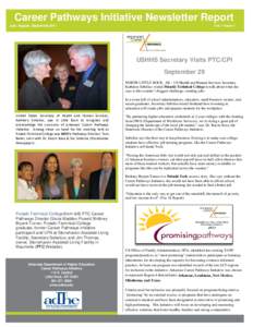 Career Pathways Initiative Newsletter Report July, August, September 2011 Vol. 1 Issue 1  FY12 Quarter 1